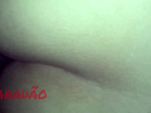 i'm fillin the whore's plump asshole with huge cum load homemade