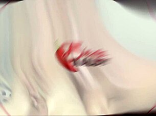 latina blonde gives handjob until creampie