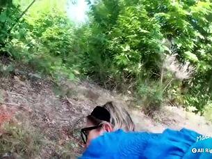 Sunday lunch turns into anal with a milf sucking big cock and getting assfucked outdoors