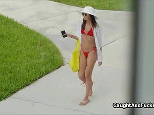 Oh No! Sexy Bikini Teen 18+ Caught Masturbating On Hidden Cam!