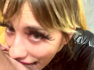 my blond lover's face get's spit on durin cum eatin