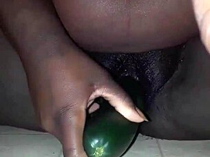 fucking pregnant ebony with cucumber full video