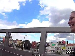 Adorable Czech girl teased in supermarket and ridden in POV