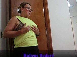 Well-Endowed Young Man Pays Landlady with Intense Fuck in Red Sheer