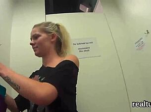 Adorable Czech girl teased in supermarket and ridden in POV