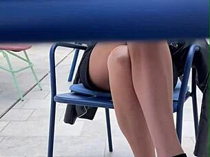 i risked flashing in public and having sex with that tall brunette teen, creampie pov