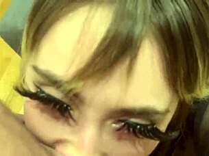 my blond lover's face get's spit on durin cum eatin