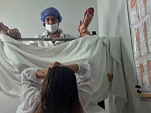 groom takes bride for gynecological exam