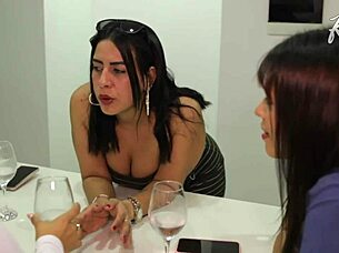 after the party, step sister and friend get pussies licked