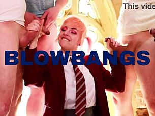 Hot British Teen Spitroasted With Cum