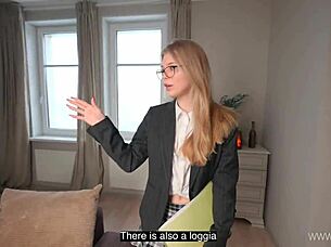 Hot blonde slut fucks new neighbor in doggystyle.