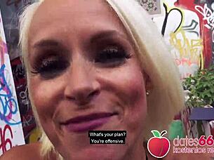 Pov pickups: blonde milf fucked in public on stairs - Sophie Logan