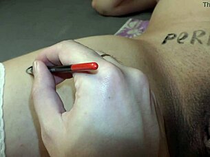 Pregnant Babe Milky Mari Gets Lewd Writings on Big Boobs in POV