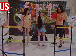 whitney wright and leo vice play jerkaoke games.