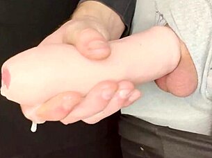 robbystrokes shows off foreskin extender for huge cumshot