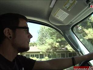 Brunette teen picked up with hairy pussy