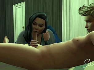 stepmom wants to ride her young kevin before bed.