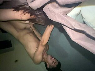 My stepbrother fucks me rough when he finds out about my lover!