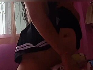 dancing to my favorite music while touching my pink vagina