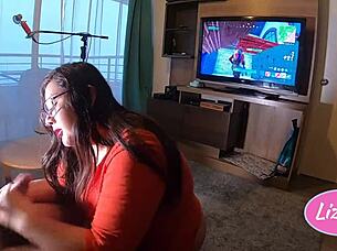 se la chupo mientras gana en el fornite