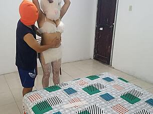 Sexy Bunny Stepmother Halloween Fuck