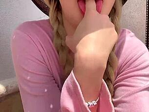 My neighbor was watching me while i was squirting very horny in my garden