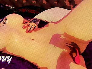 girl masturbates with big tits 😘