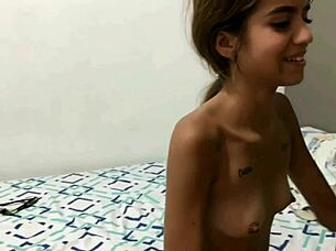 hermanastra offers hermanastro blowjob and swallows semen in college setting