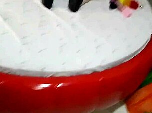 Vivi Guedez rides rough in hotel room with voyeur watching.