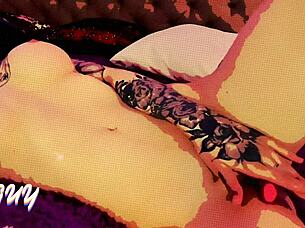 girl masturbates with big tits 😘