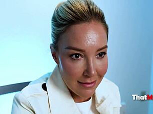 milf gets wet during interrogation parody