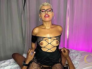 brazilian petite gets deepthroat and facial from big black cock