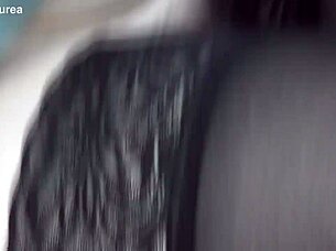 hairy mature woman feels exposed flashing pussy in car outdoors