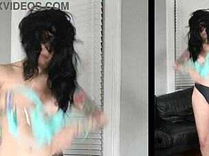 Jazmin Models Two Tone Bikini with Ass Shaking and Dancing