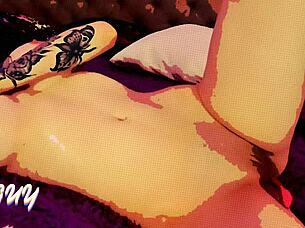 girl masturbates with big tits 😘