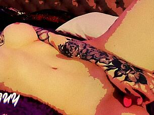 girl masturbates with big tits 😘