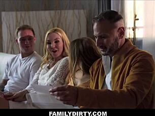 The whole family invited to a mystery orgy