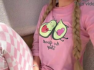 My neighbor was watching me while i was squirting very horny in my garden