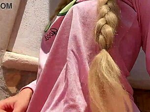 My neighbor was watching me while i was squirting very horny in my garden