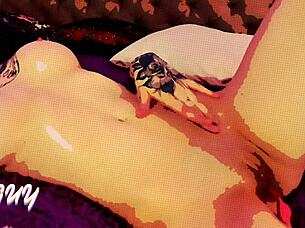 girl masturbates with big tits 😘