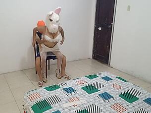 Sexy Bunny Stepmother Halloween Fuck