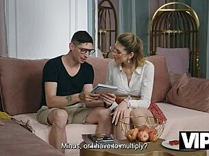 the couple explores ass fetish on the sofa with licking and rimming