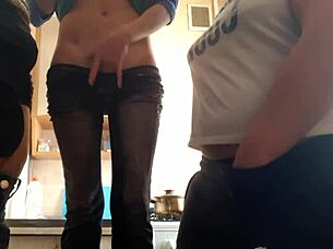 sexy blonde milf fingers wet pussy with dildo