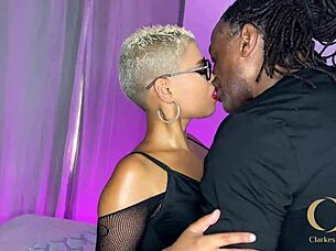 brazilian petite gets deepthroat and facial from big black cock