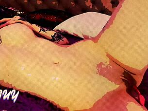 girl masturbates with big tits 😘