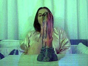 I dreampt about sexy nataly using a huge dildo on her big ass and tits