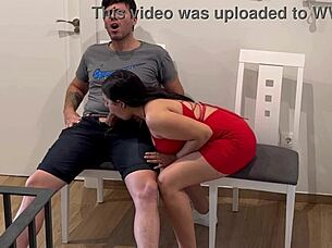 i'm sucking the boss's cock in the waiting room, so wet