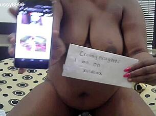 Verification video featuring ebony and indian participants in a hardcore session.