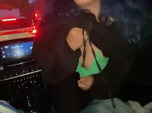 Girls surprise guy on boat and suck him.