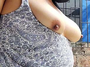 Beautiful curvy usa neighbor shows natural big tits and pussy in panties pov